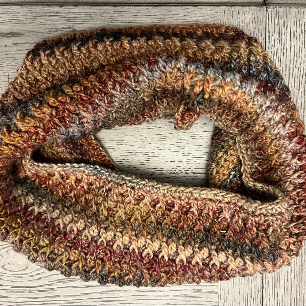 Handmade Multicolor Crochet Infinity Scarf